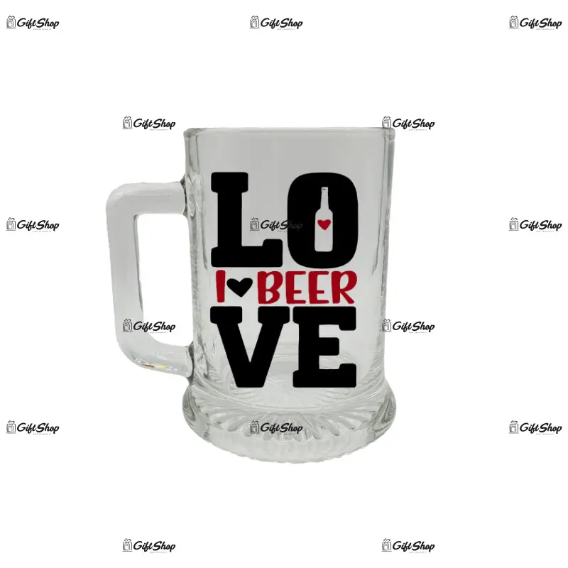 Love beer, halba cu mesaj